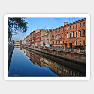 Perfect Reflection at Griboedov Canal. Saint Petersburg, Russia Sticker